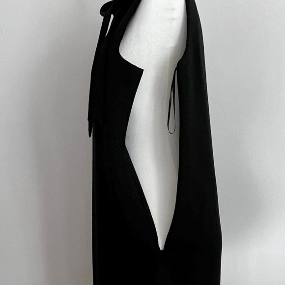 BOUTIQUE MOSCHINO BLACK MOCK NECK SLEEVELESS SHIFT DRESS - 6 - Picture 6 of 10